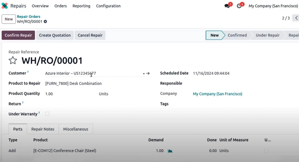Odoo ERP Systems Dubai UAE - Repair