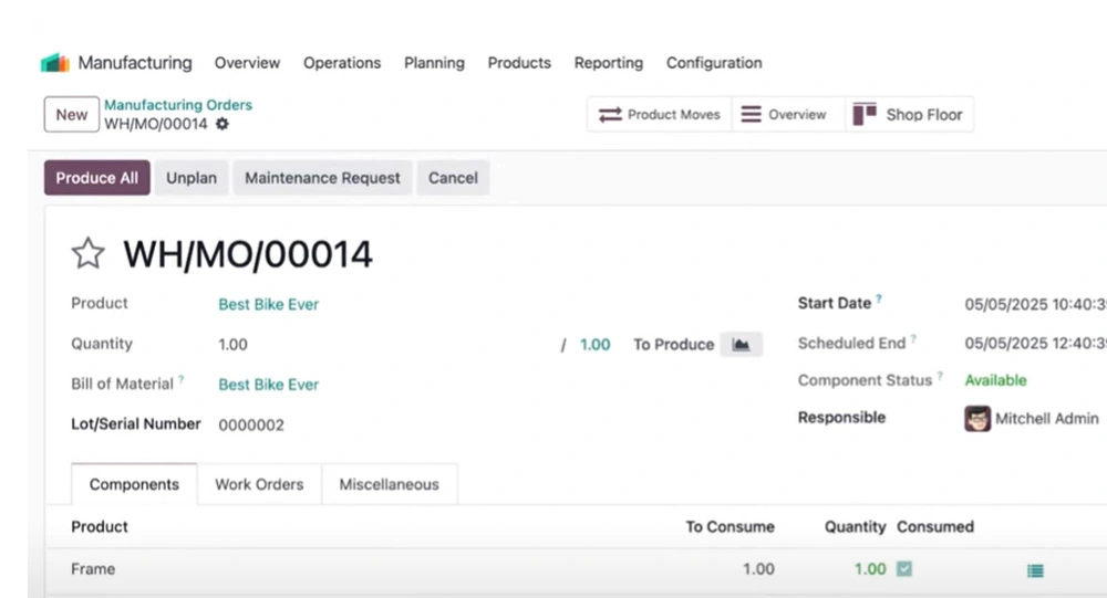 Odoo ERP Systems Dubai UAE - Manufacturing
